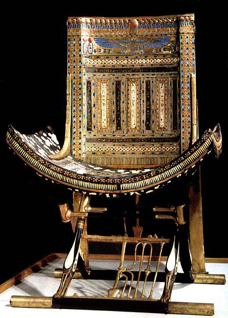 Церемониальное кресло. Гробница Тутанхамона.
