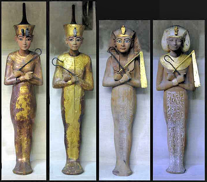 Фигурки ушебти фараона Тутанхамона.