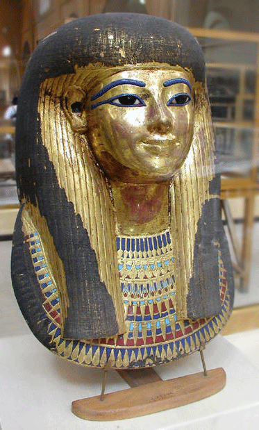 Погребальная маска Туйе. Каирский музей. Зал 43.