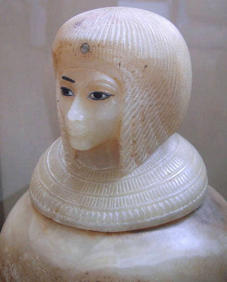 Канопа из гробницы KV55. Каирский музей.