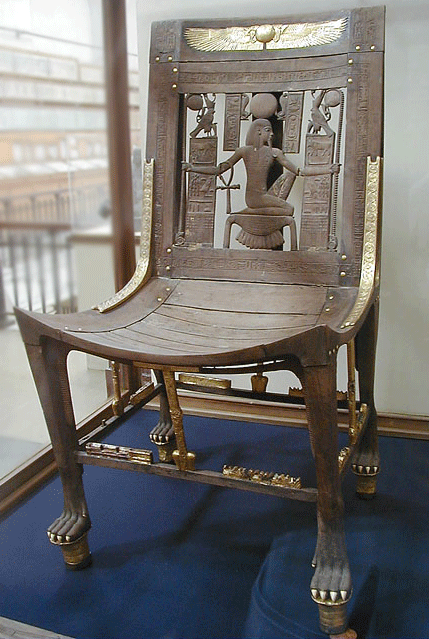 Кресло из кедра. Гробница Тутанхамона. Каирский музей.