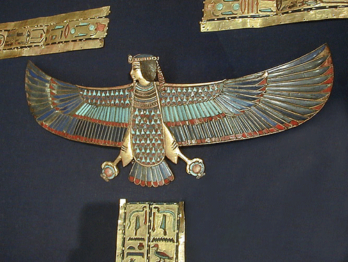 Птица с головой человека. Гробница Тутанхамона. Каирский музей.