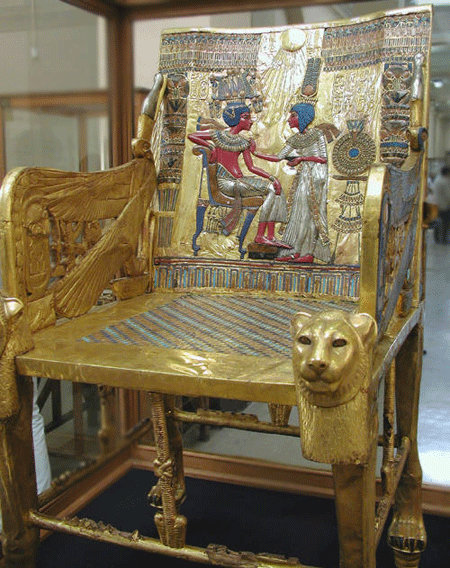 Царский трон Тутанхамона. Каирский музей.