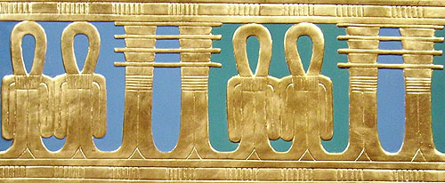 Орнаменты. Джед и узлы Изиды. Гробница Тутанхамона. Каирский музей .