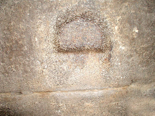 Ниша в стене предкамеры камеры Царя. Пирамида Хуфу (Хеопса).