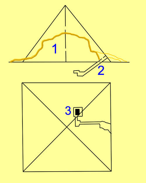 План малой пирамиды G1B.