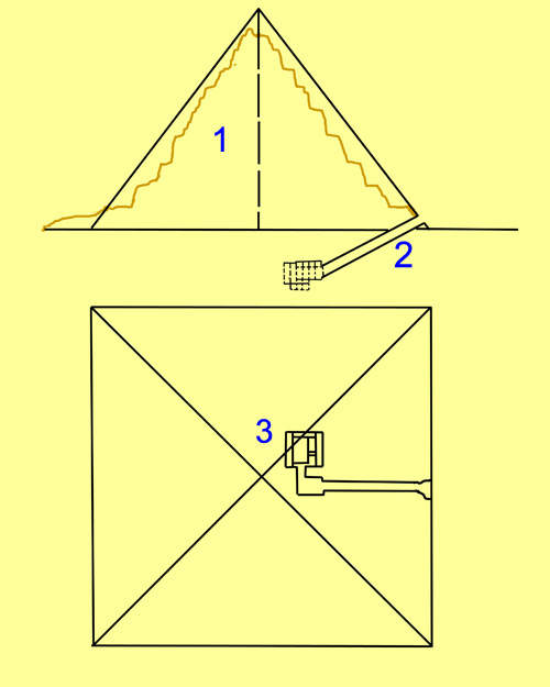 План малой пирамиды G1C.