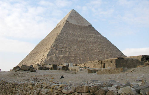 Вид на северную сторону пирамиды Хефрена.