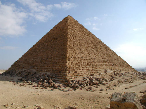 Юго - западный угол пирамиды. Пирамида Микерина (Менкаура).