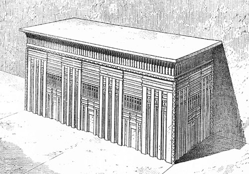 Базальтовый саркофаг. Пирамида Микерина (Менкаура). Перринг - 1882 год