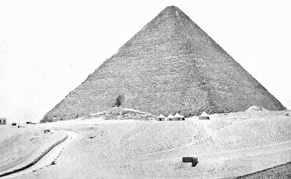 Пирамида Хуфу (Хеопса). Полевой лагерь экспедиции Эдгар. 1909 год.