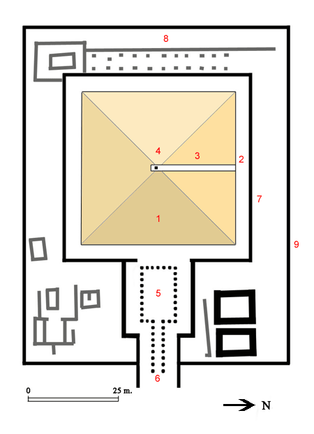 План комплекса пирамиды Аменемхета I