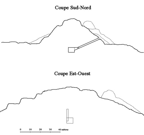 Схема внутренних помещений пирамиды Лепсиуса №1